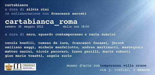 Cartabianca_roma, Museo di Arte Contemporanea di Villa Croce, Genova