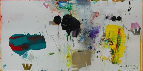 Wang Yancheng, Untitled, 2025, olio su tela, cm. 180x360
