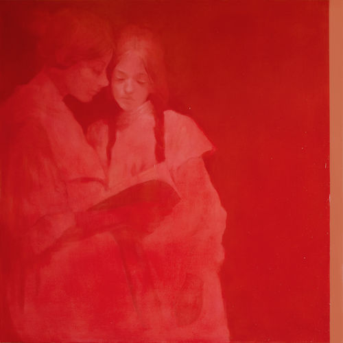  Simone Geraci, Lesen, Olio su tela, 100x100 cm, 2015