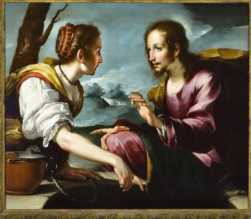 Bernardo Strozzi, Cristo e la Samaritana, olio su tela, cm. 95x112. Collezione privata
