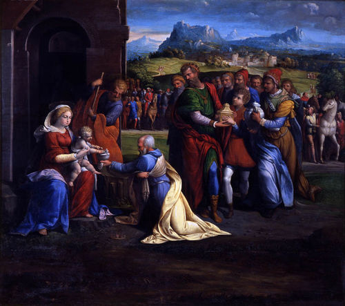 Garofalo (Benvenuto Tisi), L'Adorazione dei Magi. Olio su tavola, cm 61x71. Roma, Musei Capitolini, Pinacoteca Capitolina