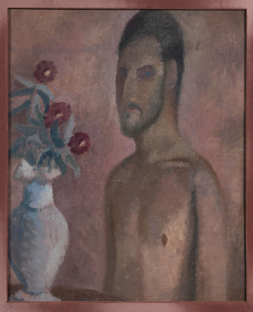 Carlo Levi, Autoritratto (Autoritratto in rosa), 1927, olio su tela, 60x49 cm. 