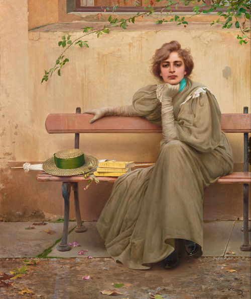 <em>Vittorio Corcos. Ritratti e Sogni</em>, Bologna, Palazzo Pallavicini, 22 ottobre 2020 - 14 febbraio 2021 | Vittorio Corcos, <em>Sogni</em>, 1896, Olio su tela, 161 x 135 cm | &copy; Galleria Nazionale d'Arte Moderna e Contemporanea di Roma