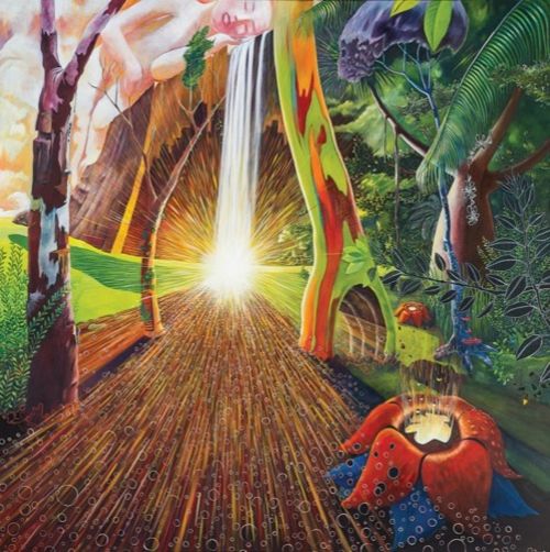 Carlo Cofano, Pensieri di Luce, olio e acrilico su tela, 120×120cm, 2014