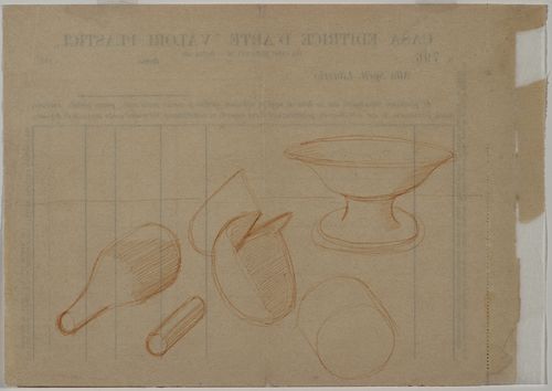Giorgio Morandi, Natura morta, s.d. (1919-20) (Pasquali, 2016 D 1919-1920/1). Inchiostro su carta. Bologna, Museo Morandi 