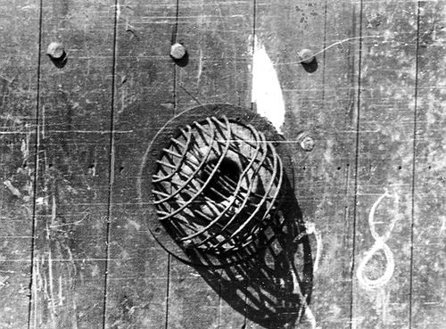Gasdoor Peephole Photograph Detail (Photo by unknown Russian photographer)