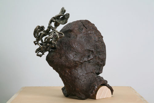 Kiki Smith, Untitled (Head with Mushrooms Breath), 1995