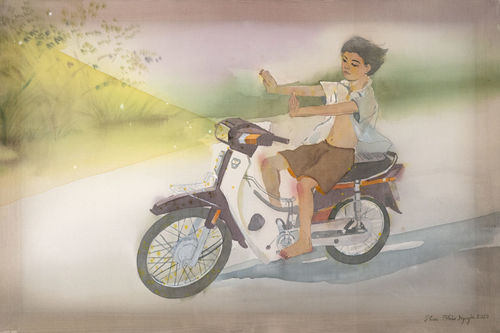 Thao Nguyen Phan, March on a Honda Dream from Dream of March and August, 2020. Courtesy the artist I Ph. Truong Minh Tuan