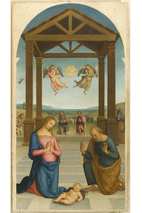 Pietro Vannucci detto il Perugino, <em>Adorazione dei pastori</em> <em>(Particolare)</em>, Tavola, 147 x 263 cm, Perugia, Galleria Nazionale dell&rsquo;Umbria
