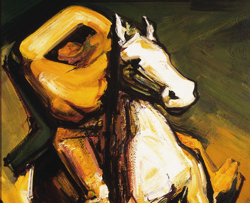 <strong>David Alfaro Siqueiros,&nbsp;</strong>Zapata, Studio per il murale del castello di Chapultepec, 1966,&nbsp;piroxilina su legno compresso,&nbsp;122&times;91,5 cm<br />