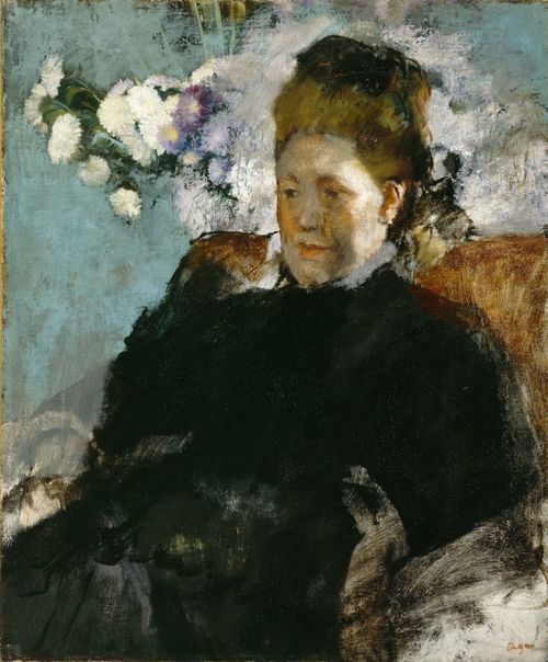 <span>Edgar Degas,</span><span>&nbsp;</span><em>Ritratto di donna</em><span>, 1877.&nbsp;</span><span>Olio su tela, 64,8 &times; 53,3 cm. Detroit Institute of Arts</span>