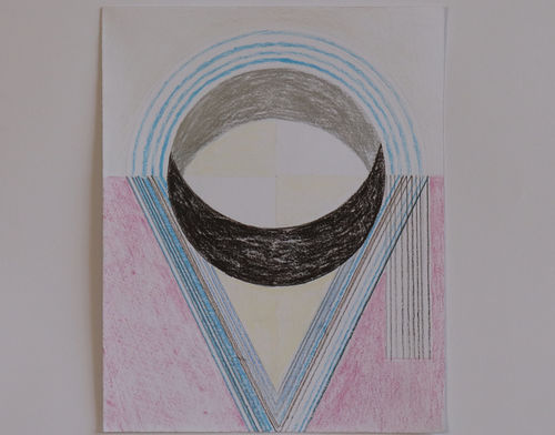 Mark Cullen, Albuciere Halo, 2021. Coloured pencil on paper, 27x20 cm.