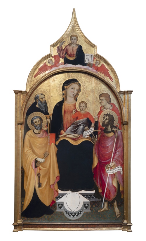 Maestro del 1416, Madonna con Bambino e i santi Pietro, Antonio abate, Giuliano e Giovanni Battista I Ph. Claudio Giusti 