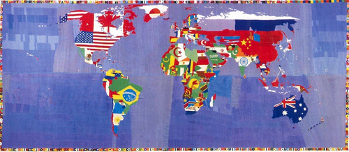 <div class="page" title="Page 9">
<div class="layoutArea">
<div class="column"><span>Alighiero Boetti, Mappa</span><span>, 1989-94.&nbsp;Ricamo su tessuto, 254&times;588 cm.&nbsp;Collezione privata</span></div>
</div>
</div>