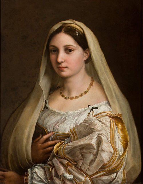 Raffaello,<em> La Velata</em>, 1516 circa, Olio su tela,&nbsp; 60.5 x&nbsp;82 cm, Galleria Palatina, Palazzo Pitti, Firenze