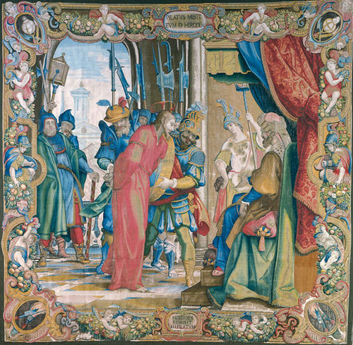 Cristo davanti a Erode, 1601; manifattura medicea; cartone di Ludovico Cardi detto il Cigoli; tessitura di Guasparri Papini, Depositi della Galleria degli Uffizi, Firenze