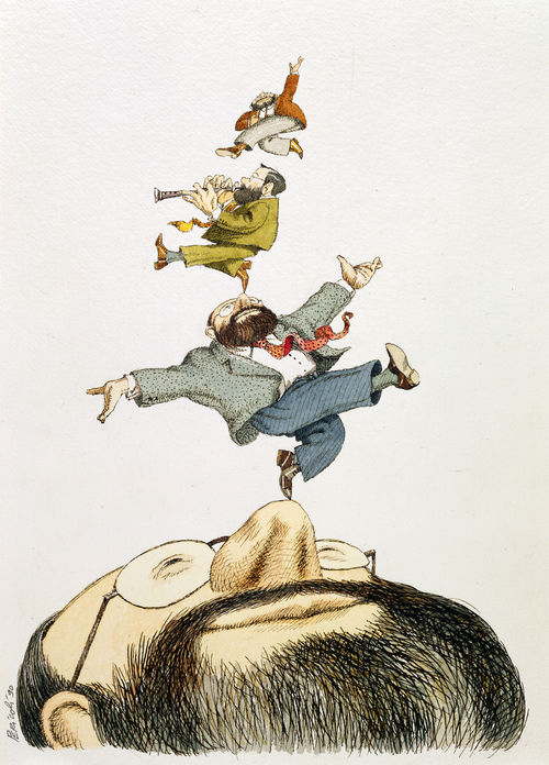 Umberto Eco &copy; Tullio Pericoli