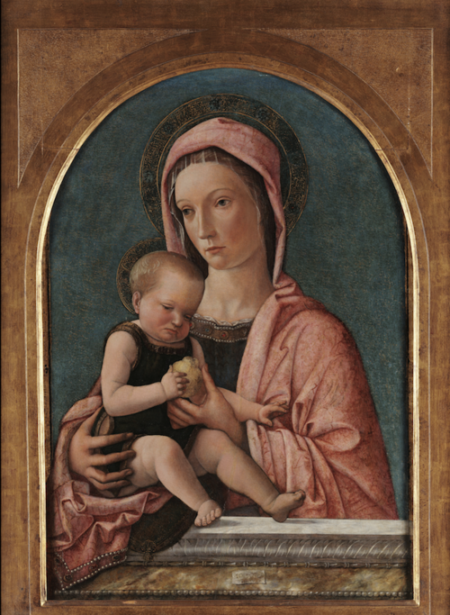 Giovanni Bellini, <em>Madonna con Bambino (Madonna Trivulzio)</em>, 1460 circa, Milano, Pinacoteca del Castello Sforzesco, Inv. 542<br />