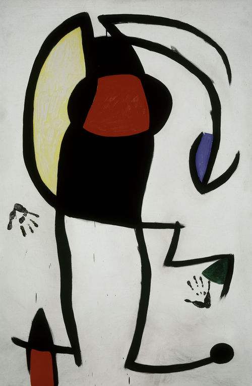 Joan Mir&oacute;, <em>Femme dans la rue</em>, 1973 Oil on canvas, 130x195cm &copy; Successi&oacute; Mir&oacute; by SIAE 2017 Archive Fundaci&oacute; Pilar i Joan Mir&oacute; a Mallorca &copy; Joan Ram&oacute;n Bonet &amp; David Bone