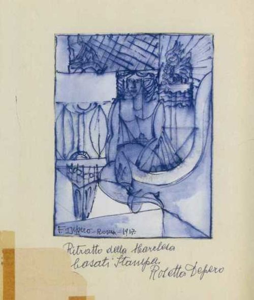 Fortunato Depero, La marchesa Casati, 1917