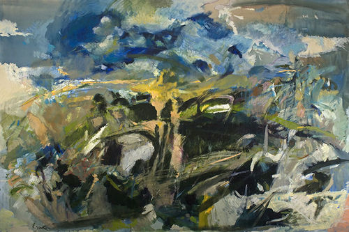 Raimondo Sirotti, Evento naturale, 1986, olio su tela. Genova, Collezione Simona Gabrielli