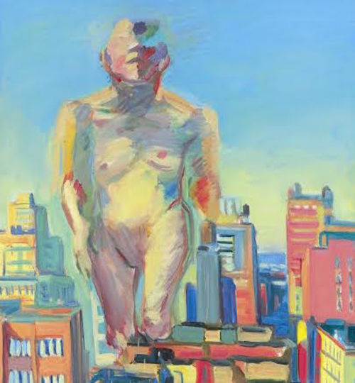 Maria Lassnig, Woman Power, 1979, olio su tela. Vienna, The Albertina Museum, The Essl Collection