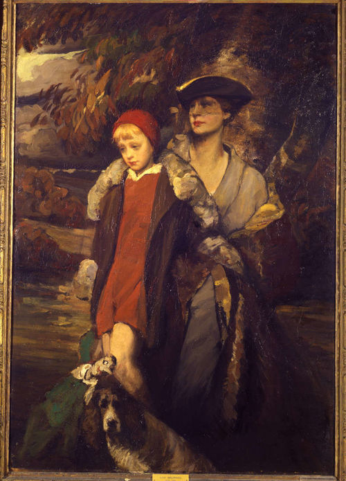 Lino Selvatico, <em>Mamma e bambino</em>, 1922, Olio su tela, 160 x 113&nbsp;cm, Ca&rsquo; Pesaro, Galleria Internazionale d&rsquo;Arte Moderna, Venezia<br />