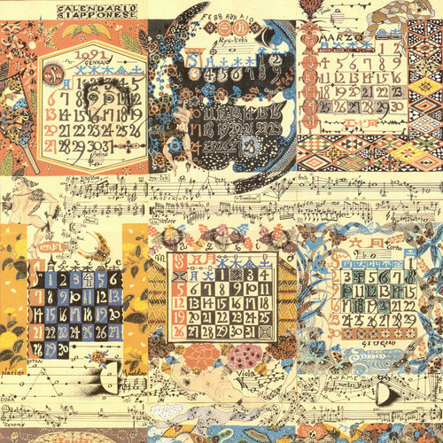 <span>Sylvano Bussotti,&nbsp;</span><em>Calendario Giapponese</em><span>, pittografia per 12 strumenti, 1992, particolare</span>
