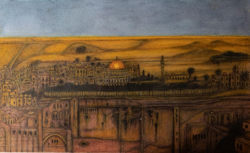 Vista su Gerusalemme 2015 ©Acquarello di Antonio Monroy