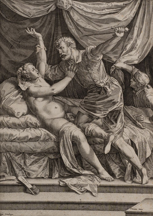 Cornelis Cort (da Tiziano), Tarquinio e Lucrezia. Bassano del Grappa, Museo Civico