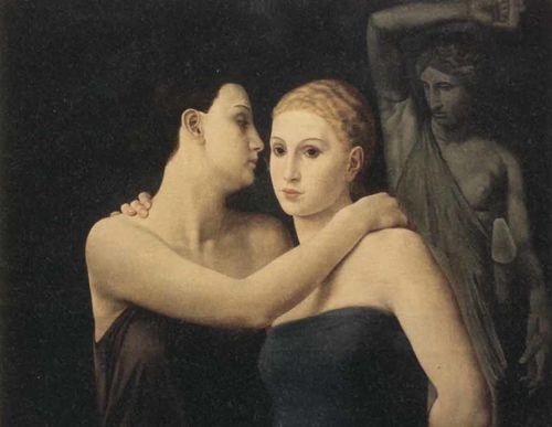 Ubaldo Oppi, Le amiche, 1924. Collezione privata 
