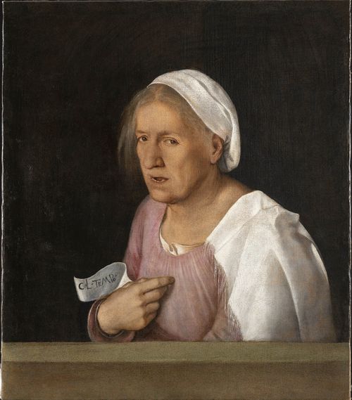 Giorgio da Castelfranco, detto Giorgione,<em> La vecchia</em>, 1506 circa, Olio su tela, 68 &times; 59 cm,Venezia, Gallerie dell&rsquo;Accademia, inv. 272