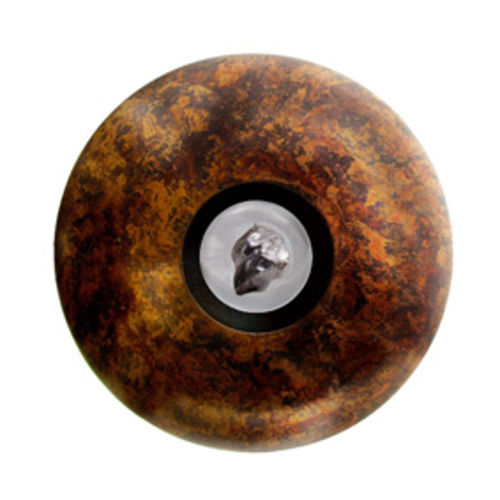 Giorgio Vigna, Altrove, 2011, scultura, rame, vetro di Murano con inclusione d'argento Diametro 54,5 cm ca