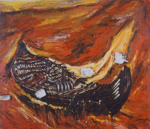 Enzo Cucchi, La deriva del vaso, 1984-85