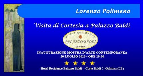 Lorenzo Polimeno. Visita di Cortesia, Hotel Palazzo Baldi, Galatina (LE)
