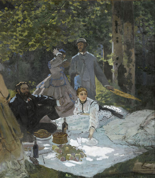 Claude Monet, Colazione sull&rsquo;erba (1865-1866). Olio su tela; 248,7x218 cm. Parigi, Mus&eacute;e d&rsquo;Orsay