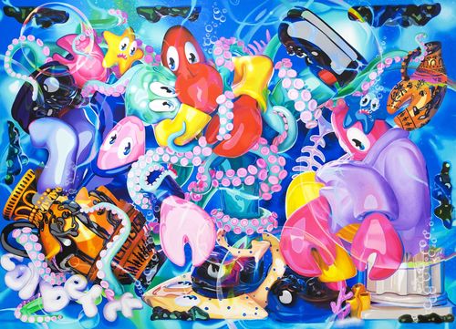 Philip Colbert, <em>Lobster Octopus II (Pompeii Scene)</em>, 2023