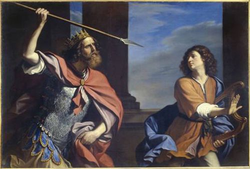 Giovanni Francesco Barbieri, detto Guercino, Saul contro Davide, 1646