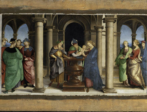 Raffaello Sanzio, Predella della Pala Oddi, 1502-1503 (particolare). Pinacoteca Vaticana.