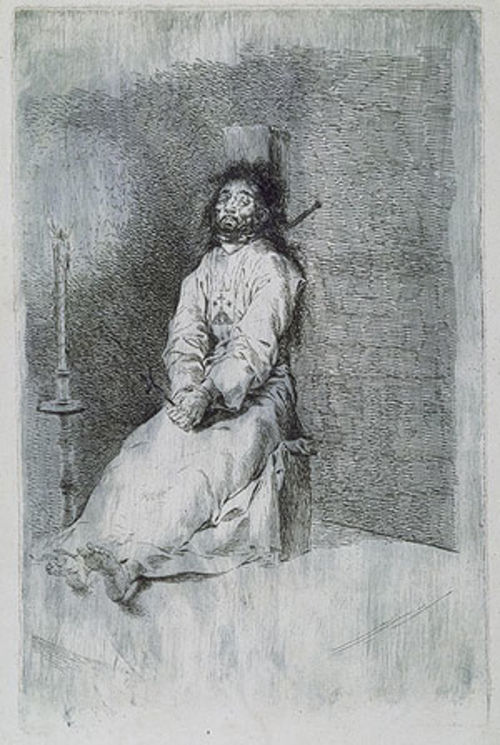 FRANCISCO GOYA Y LUCIENTES El Agarrotado 1770 ca., Acquaforte e bulino