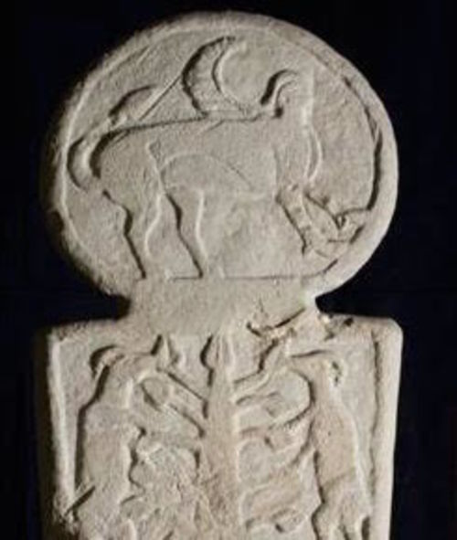 La stele di Saletto di Bentivoglio, metà del VII secolo a.C. (part.)
