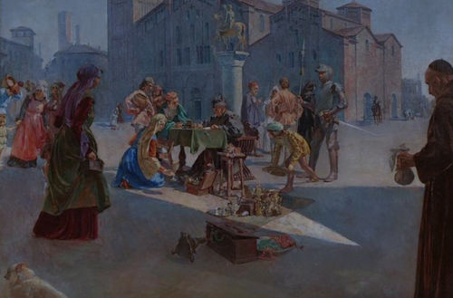 Mario Acerbi, <em>L&rsquo;assedio di Pavia</em>, 1932, olio su tela, 214 x 202 cm