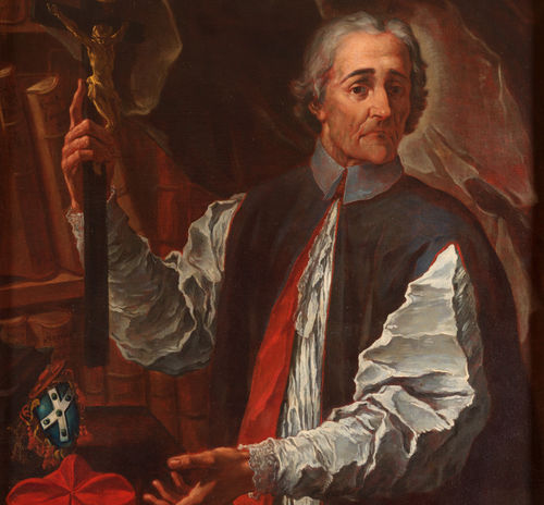 Pier Leone Ghezzi, Ritratto del cardinale Gabriele Filippucci, 1706, olio su tela. Courtesy Musei Civici di Palazzo Buonaccorsi, Macerata