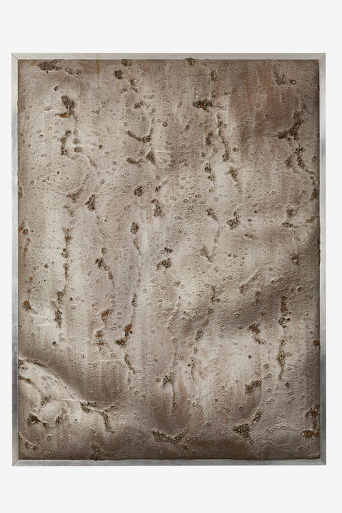 Giulio Turcato, Superficie lunare, 1969, olio e tecnica mista su gommapiuma, 160x300 cm.