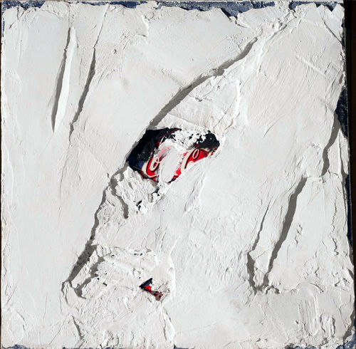 Mario Arlati, Coca Cola, 2002, tecnica mista su tela, cm. 40x40