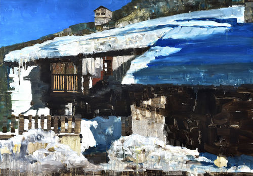 Daniele Galliano, Segantini in my mind, 2012, olio su tela