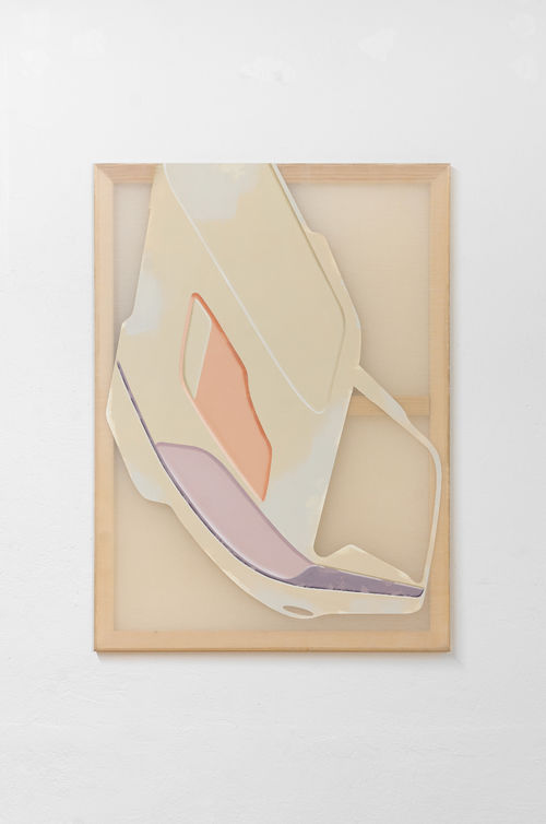 Milan Vagač, Gizmo_270123, 2023. Acrylic on transparent canvas, 110 x 80 cm.