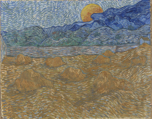 Vincent Van Gogh, Paesaggio con covoni e luna nascente, 1889. Olio su tela, cm. 72x91,3 © Kröller - Müller Museum, Otterlo, The Netherlands