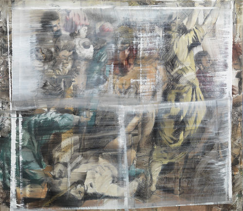 Jorge Pombo, Studio per le Variazioni di Il Miracolo di San Marco di Tintoretto, 2013, 200 x 230 cm