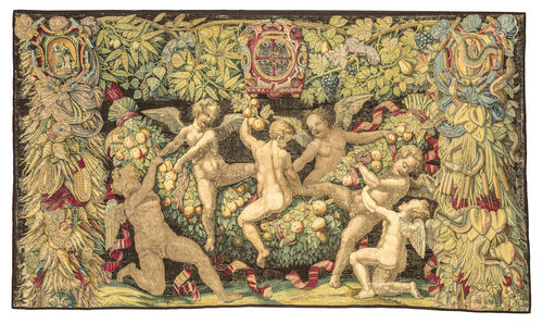 Giochi di putti, arazzo, Museo del Duomo di Milano 